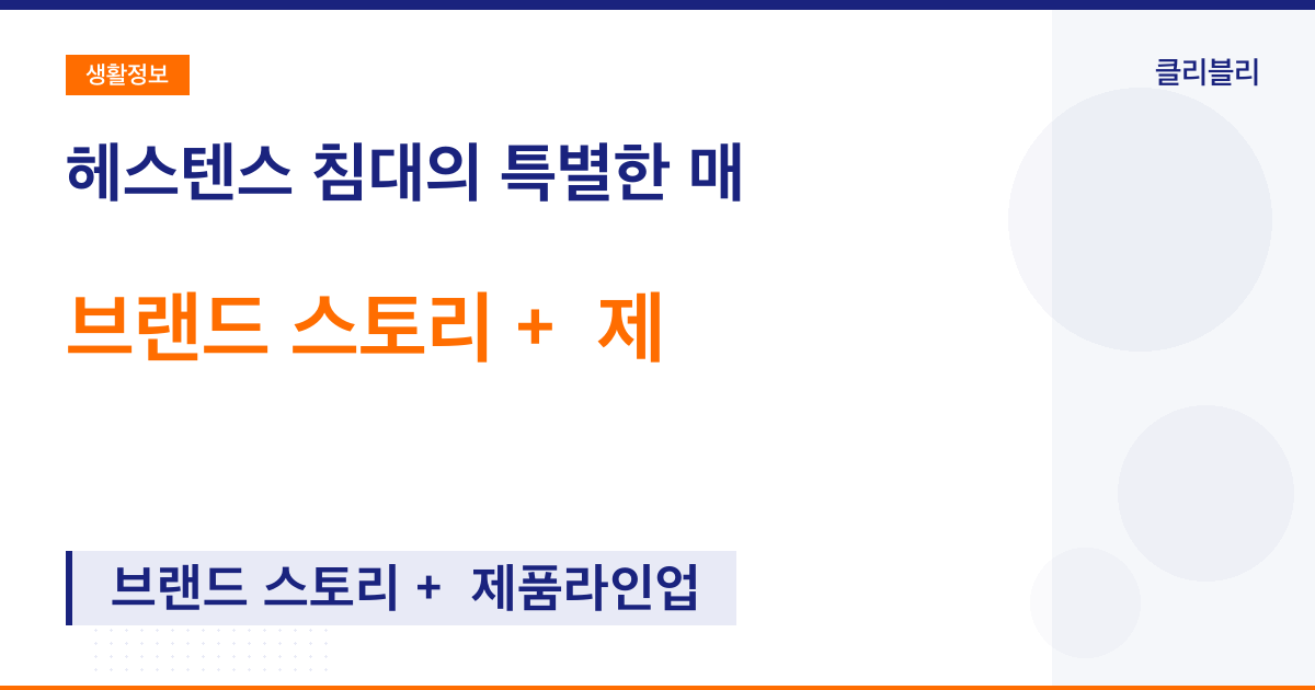 헤스텐스 침대의 특별한 매력 : 브랜드 스토리 + 제품라인업 알아보기